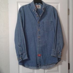 Dickies men's long sleeve denim shirt.